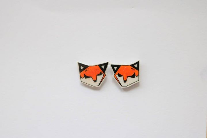 SleepyFox earrings (small)